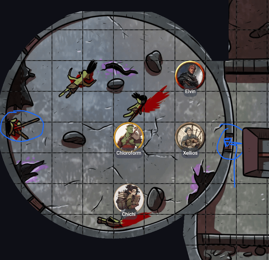 Citadel chamber with dead goblins